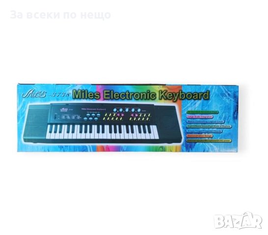 ✨Детска йоника, Пиано с микрофон 74 см, снимка 1 - Музикални играчки - 43256892