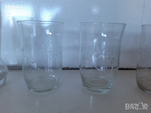 Ретро тънкостенни стъклени чаши за вода и алкохол, снимка 17 - Колекции - 52857126