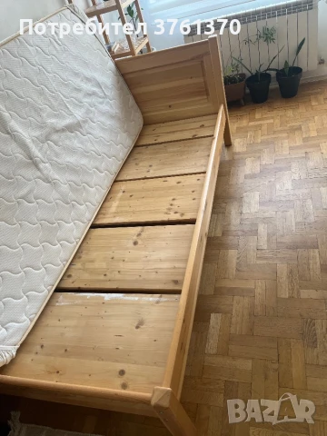 Легло МАСИВ 90/200, снимка 2 - Спални и легла - 50970962