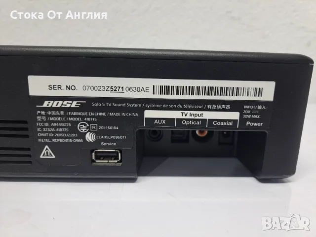 Саундбар - Bose Solo TV 5, снимка 6 - Плейъри, домашно кино, прожектори - 49167934