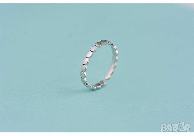 Тотална разпродажба - 50% Сребърен пръстен регулируем /6312/