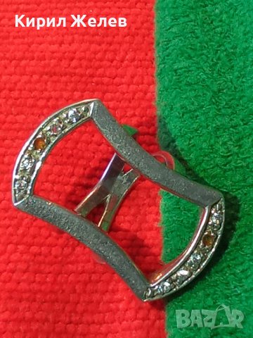 СТАР СРЕБЪРЕН АРТ ПРЪСТЕН РОДИРАНО СРЕБРО 925 с ЦИРКОНИ 25685, снимка 3 - Пръстени - 35884537