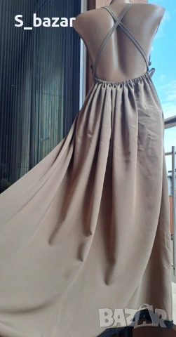 Пясъчна рокля с гол гръб,one size, снимка 3 - Рокли - 53443862
