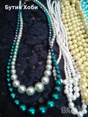 Лот перлени винтидж гердани, снимка 3 - Антикварни и старинни предмети - 36610643
