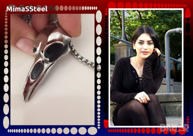 МАСИВНО Колие “Гарванът на Один” стомана S. Steel 316L, снимка 9 - Колиета, медальони, синджири - 27825048