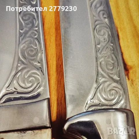 Ловни масивни ножове с дръжки от еленов рог, снимка 5 - Ножове - 49869257