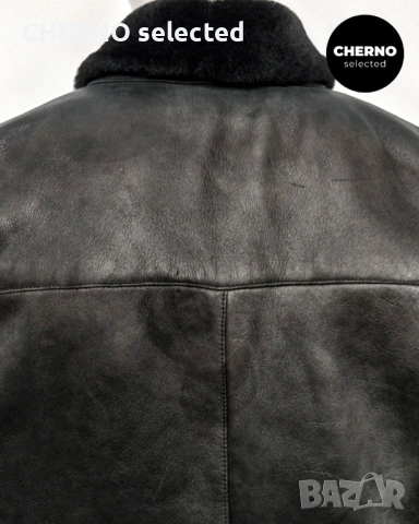 Мъжко кожено палто / кожух от естествена кожа с косъм LAGERFELD Men’s Shearling Coat – XXL•XXXL, снимка 14 - Якета - 53205620