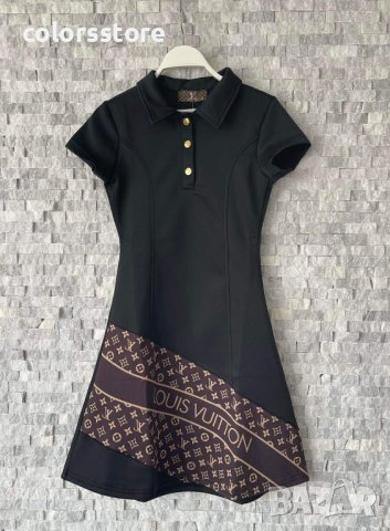 Черна рокля Louis Vuitton IM-D-21, снимка 2 - Рокли - 40649447