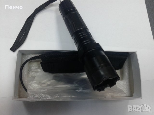 Фенерче с електрошок за прогонване на кучета и самозащита с зарядно Супер Мощен Лед Фенер + Електрош, снимка 5 - Прожектори - 27276459