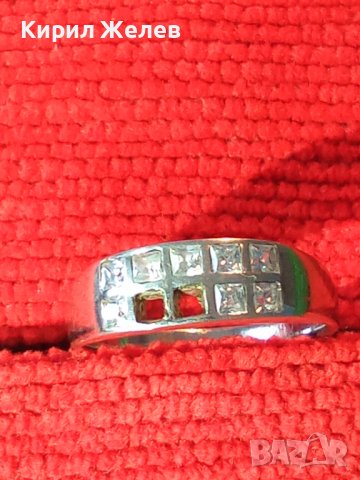 СКЪПОЦЕНЕН СРЕБЪРЕН ФешънАРТ ПРЪСТЕН РОДИРАНО СРЕБРО 925 сЛАБОРАТОРЕН МОЙСАНИТ 2камъка ЛИПСВАТ 39720, снимка 2 - Пръстени - 42843866