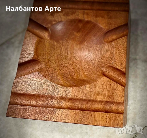 пепелник за пури от махагон сапели - масив, снимка 3 - Други - 53533474