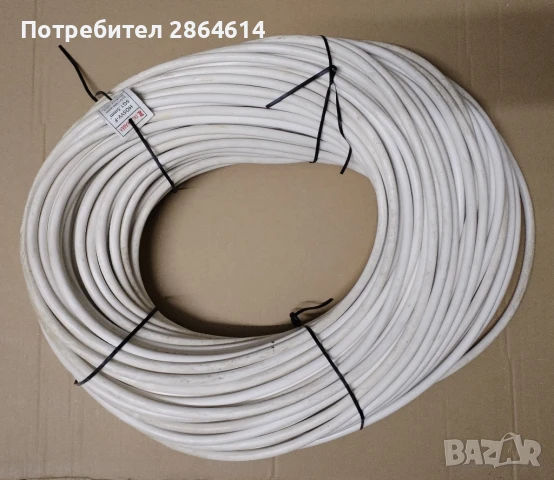 Бял петжилен кабел H05VV-F 5G1.5 ММ2, снимка 3 - Кабели - 51194078
