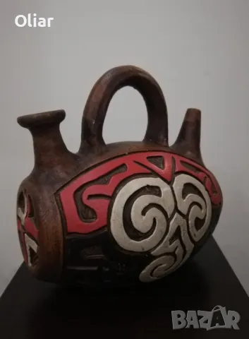 Чудесен, много интересен декоративен съд., снимка 3 - Антикварни и старинни предмети - 50305191