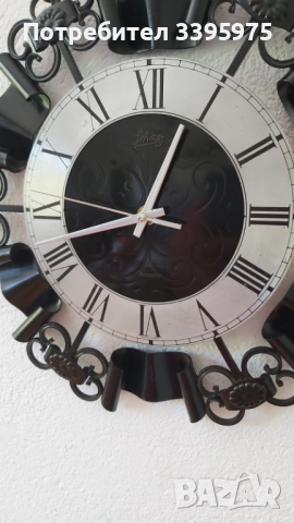 Стенен часовник Schatz Elexacta (Западна Германия, 1955 г.), снимка 4 - Стенни часовници - 51807117