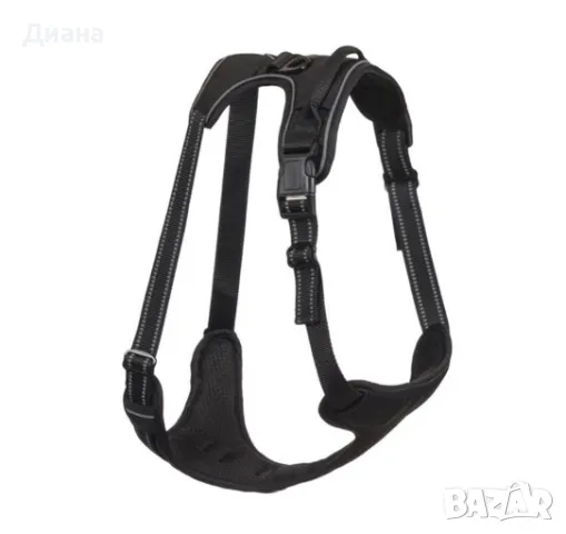 Регулируем нагръдник за кучета с голяма талия - размер XL 60 - 95 см, устойчив на разкъсване, в чере, снимка 1