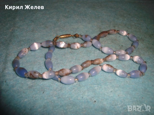 СТАРО ГЕРДАНЧЕ КОТЕШКО ОКО СКЪПОЦЕННО АРТ ДЕКО КОЛИЕ ВИНТИДЖ ОГЪРЛИЦА 27025, снимка 4 - Антикварни и старинни предмети - 35011180