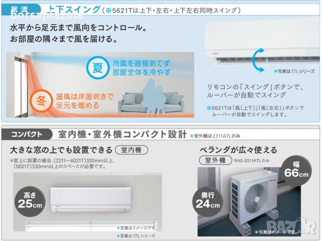 Японски Климатик TOSHIBA RAS-2511TM, Хиперинвертор, BTU 12000, A+++, Нов, снимка 3 - Климатици - 37780192