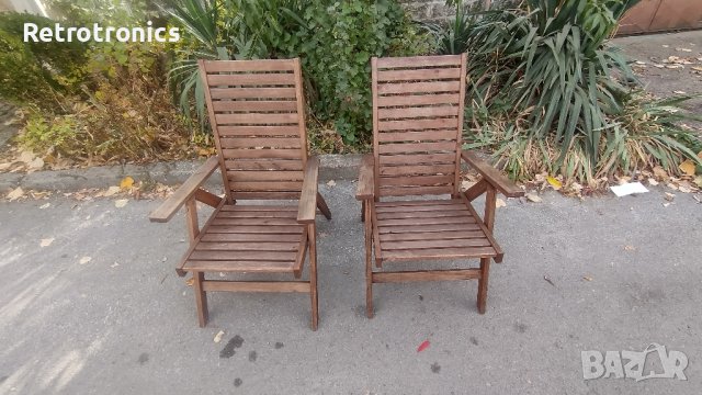 Сгъваеми дървени столове, снимка 2 - Столове - 42944343