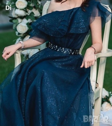 Официална рокля с паднало рамо, снимка 3 - Рокли - 44118213