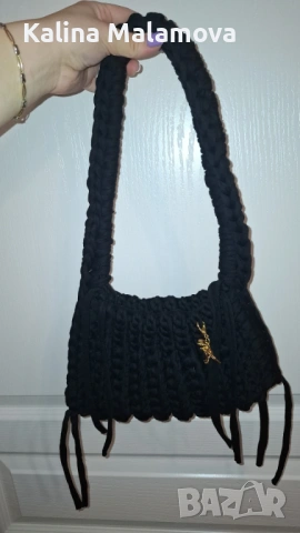 Плетена дамска чанта, снимка 4 - Чанти - 53520267