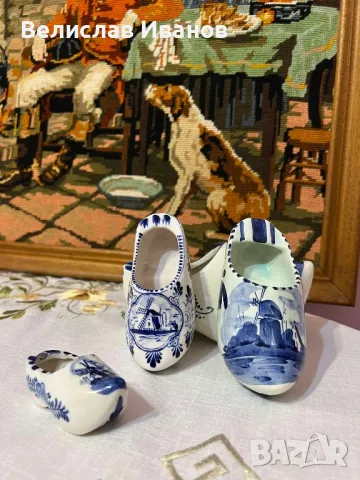 Порцеланови холандски обувчици.Delft. Отлично състояние., снимка 6 - Колекции - 49329373
