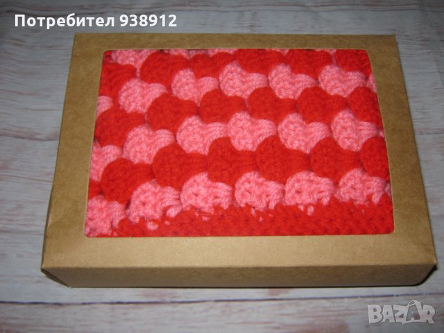 Дамски шал "Сладолед" в розово и червено, снимка 1 - Шалове - 35253180