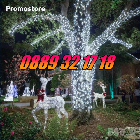 Коледни лампички 50 метра на макара, бяла светлина, водоустойчиви, снимка 3 - Декорация за дома - 52428027