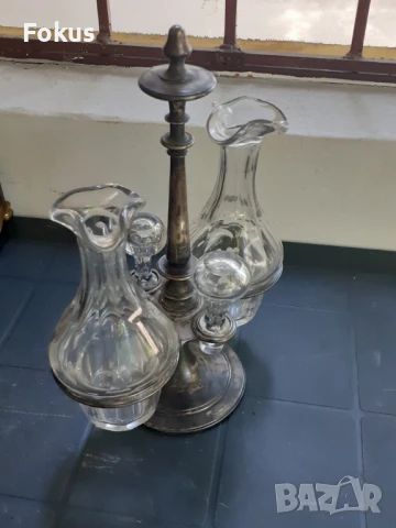 Уникален стар антикварен посребрен оливерник на Cristofle, снимка 2 - Антикварни и старинни предмети - 50929582