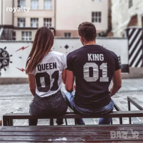Памучни тениски за двойки Различни дизайни , снимка 3 - Тениски - 49887246
