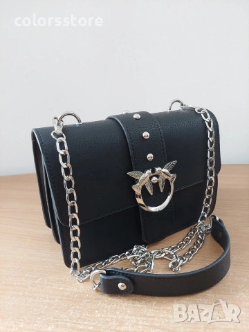 Черна чанта Пинко/SG17n, снимка 2 - Чанти - 53291402