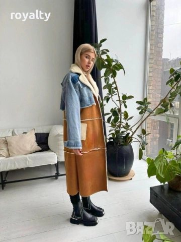 Дамско Дълго Пухено Яке 