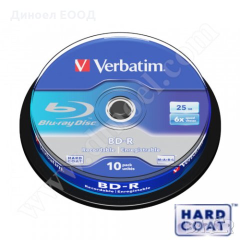 Оптичен диск BD-R Verbatim 25GB 6X опак. 10бр.