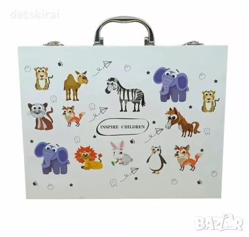 кт за оцветяване в бял куфар 68части, снимка 4 - Рисуване и оцветяване - 49592010