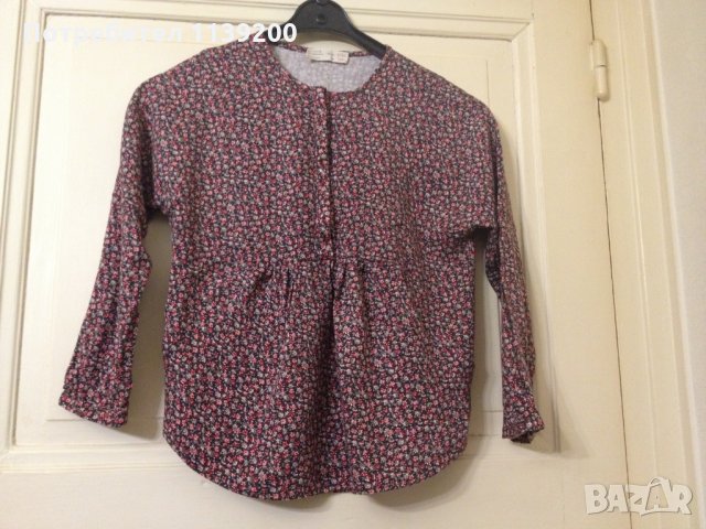 140см памучна блуза Zara 3/4 ръкав, снимка 2 - Детски Блузи и туники - 27156992