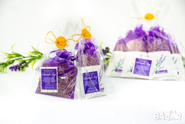 Лавандулови торбички, саше лавандула, натурален цвят, персонализиран етикет, едро и дребно, снимка 7 - Декорация за дома - 52646982