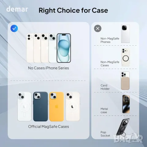 allchn 3 в 1 безжична зарядна станция за Apple устройства, 15 W (черна), снимка 5 - Безжични зарядни - 48037103