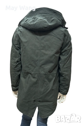 Мъжка зимна парка Scotch & Soda, Ватирана, с качулка, Тъмнозелен, L,  нова, снимка 7 - Якета - 53263389