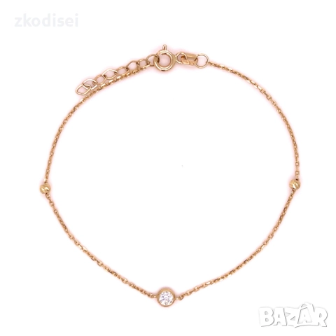 Златна дамска гривна 0,91гр. 19,0см. 14кр. проба:585 модел:33807-3, снимка 1