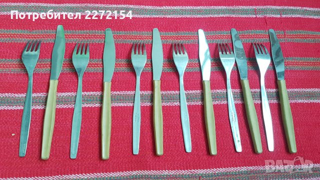 Прибори нож вилица 12 бр, снимка 2 - Прибори за хранене, готвене и сервиране - 44030164