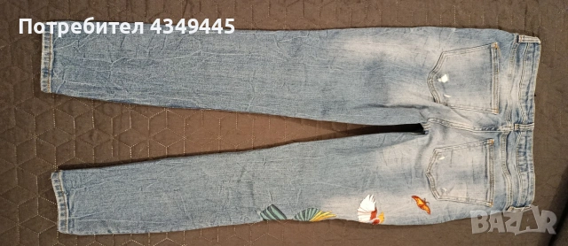 Дамски деним Zara woman с апликация, снимка 2 - Спортни екипи - 53174349