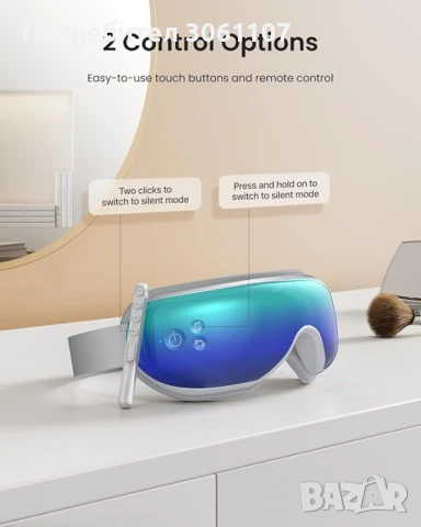 Масажор за очи RENPHO Eyeris 1 отопляема маска, компресия, Bluetooth, снимка 4 - Други - 50964432