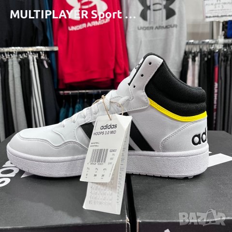  Adidas Hoops 3.0 Mid | Оригинални мъжки кецове, снимка 4 - Спортни обувки - 39472577