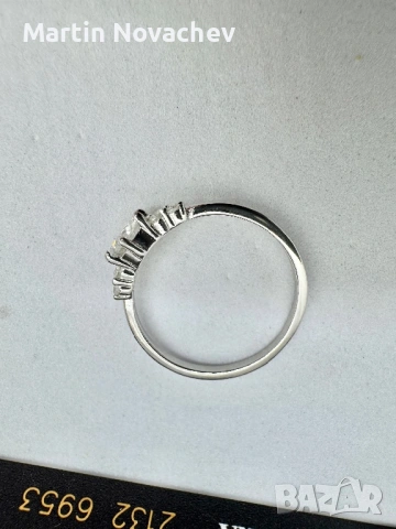 Сребърен пръстен с мойсанит (Диамант) 0.6 карата, снимка 7 - Пръстени - 53331300