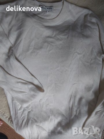 PURECASHMERE. Size L Кашмир 100% Бял кашмирен пуловер, снимка 3 - Блузи с дълъг ръкав и пуловери - 39185162