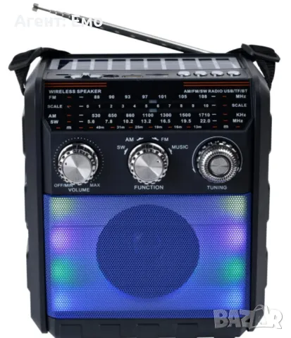Безжична тонколонка радио със соларен панел FP-2391-S, снимка 4 - Bluetooth тонколони - 47944698