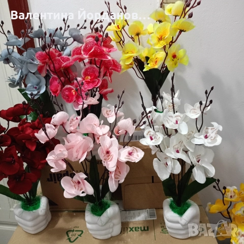 декорация с изкуствени орхидеи , снимка 2 - Декорация за дома - 52905726