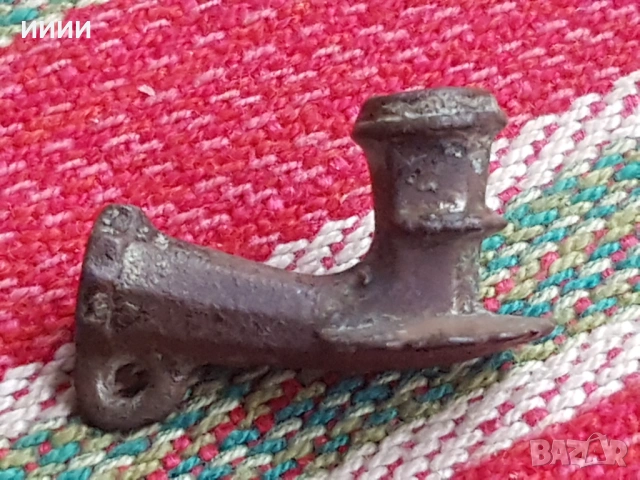 Османска бронзова лула , снимка 2 - Антикварни и старинни предмети - 53141419