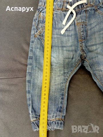 Бебешки дънки NEXT с ластик в кръста и на крачолите, снимка 6 - Панталони и долнища за бебе - 42982896
