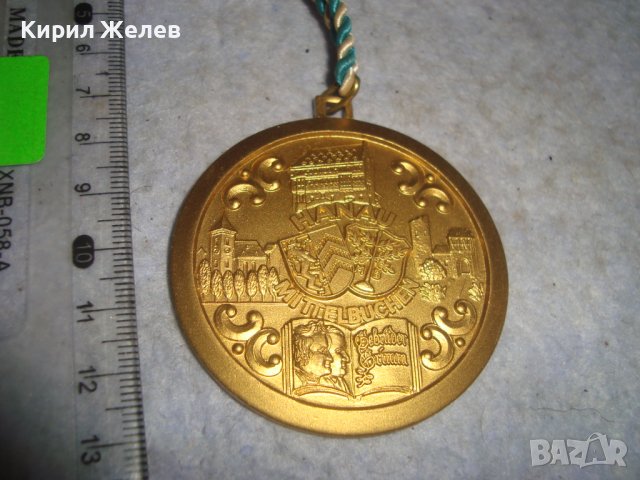 Стар НЕМСКИ ПОЗЛАТЕН Меден ЮБИЛЕЕН МЕДАЛ Провинция ХЕСЕН Гр. Ханау РОДНОТО МЯСТО на БРАТЯ ГРИМ 30643, снимка 5 - Антикварни и старинни предмети - 37919853