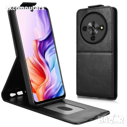 ZTE Blade A76 5 Flip3 Кожен Калъф и Скрийн Протектор